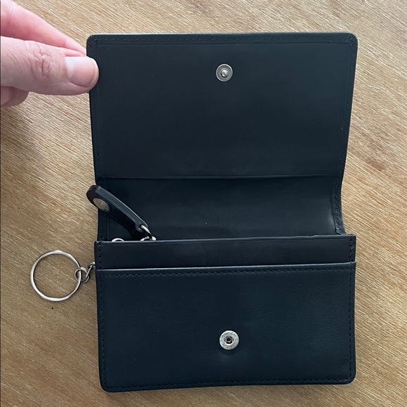 COACH Black Leather Keychain Wallet - Picture 3 of 7